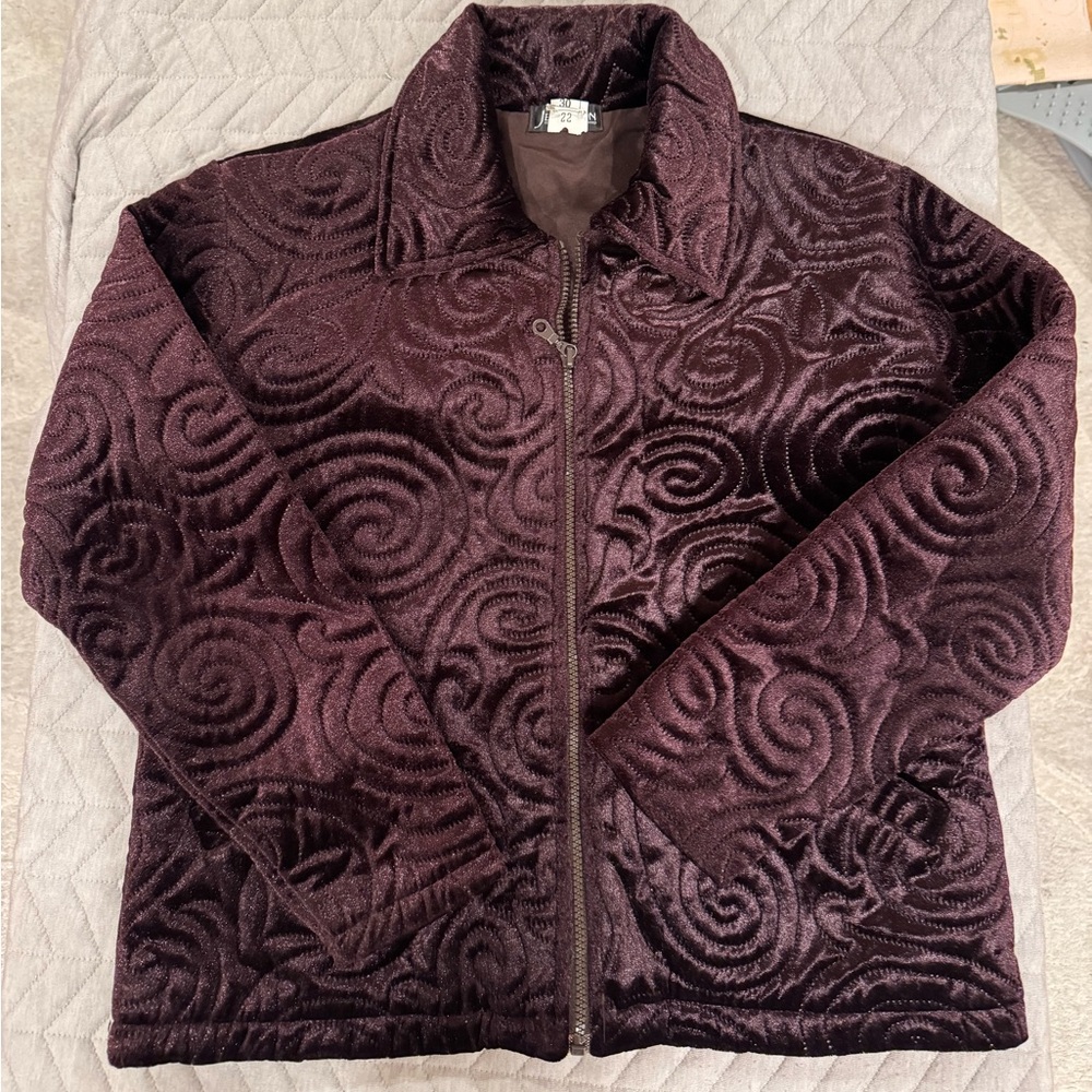 Elegant Burgundy Swirl Jacket